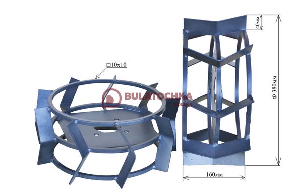 Koła żelazne ф 380/160 kwadrat 10x10 72003 Zdjęcie